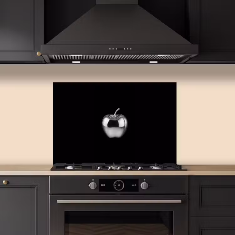 Appel - Metallic - Symmetrisch keuken achterwand spatscherm klein -sfeer1