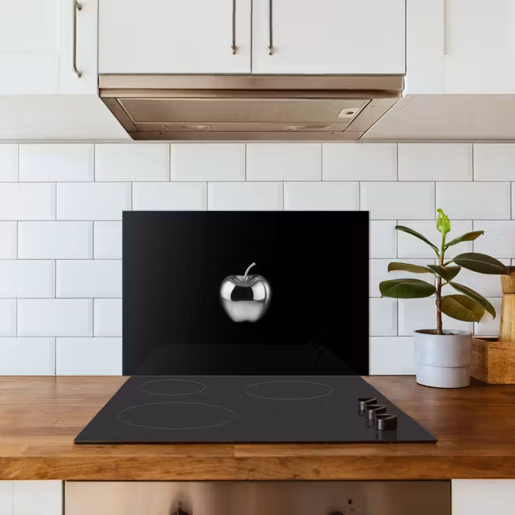 Appel - Metallic - Symmetrisch keuken achterwand spatscherm klein -sfeer2