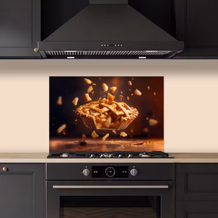 Appel - Taart - Warm - Eten keuken achterwand spatscherm klein -sfeer1