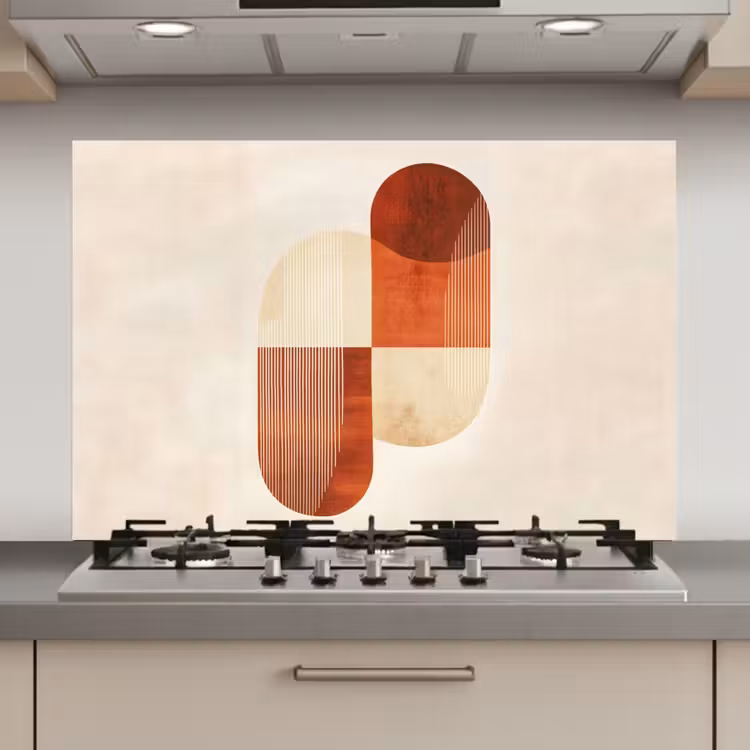 Bogen - Beige - Vormen keuken achterwand spatscherm klein -3d_website
