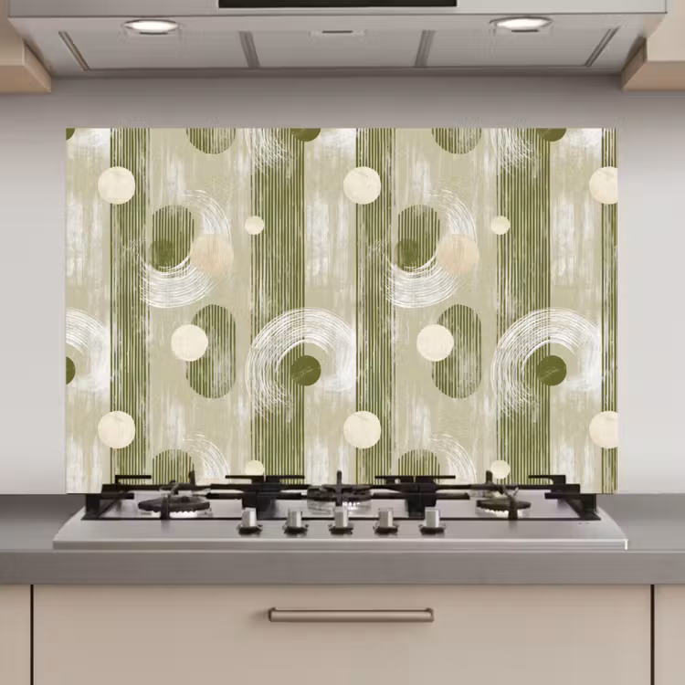 Artistiek - Modern - Groen keuken achterwand spatscherm klein 900 -3d_website