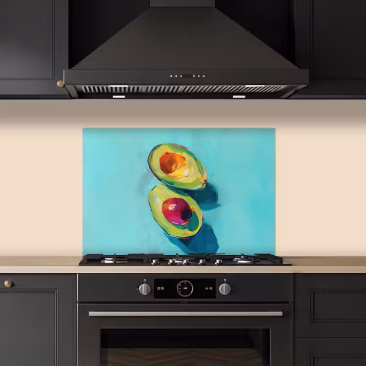 Avocado - Groen - Pit - Schaduw keuken achterwand spatscherm klein -sfeer1
