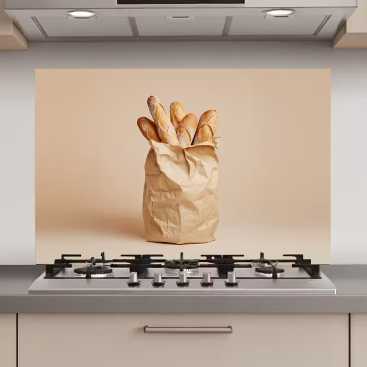 Baguette - Brood - Stokbrood - Beige keuken achterwand spatscherm klein -3d_website