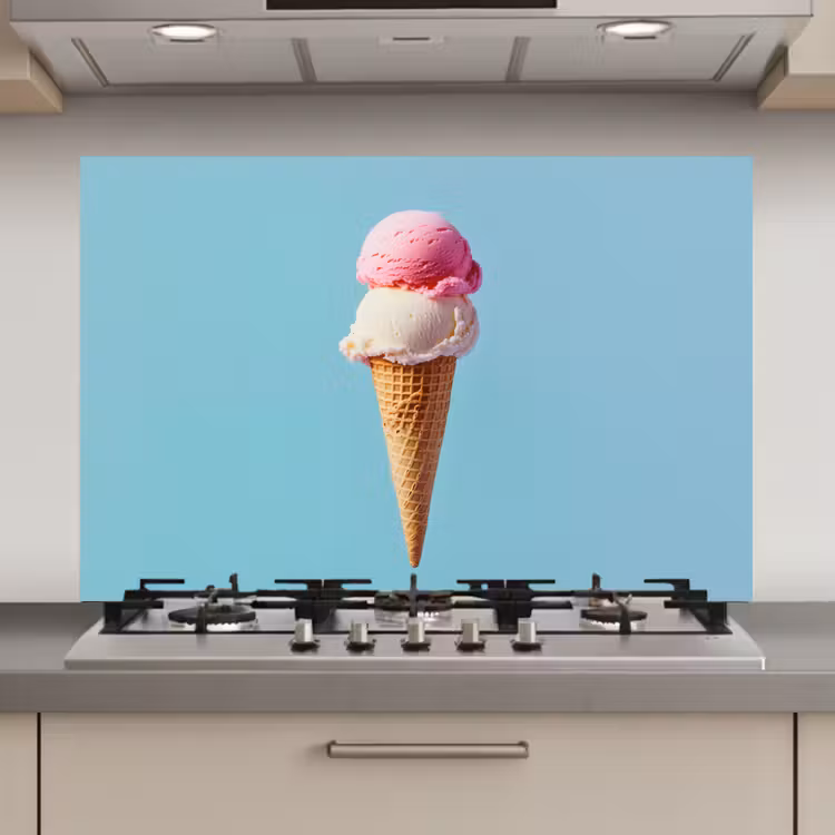 Bolletjes - Schepijs - Hoorntje - Blauw keuken achterwand spatscherm klein -3d_website