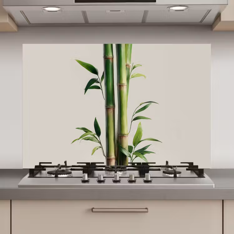 Bamboestengels - Sierlijk - Groen keuken achterwand spatscherm klein -3d_website