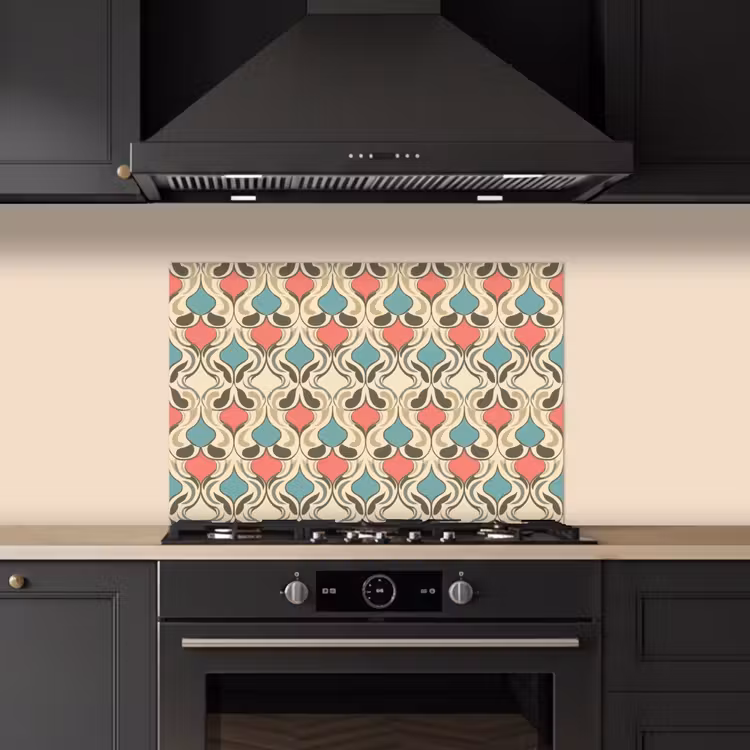 Barok - Retro - Kleurrijk keuken achterwand spatscherm klein 900 -sfeer1
