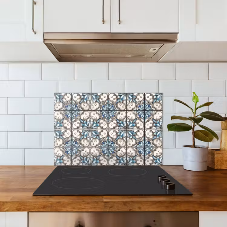 Barok - Tegel - Kleurrijk keuken achterwand spatscherm klein 900 -sfeer2