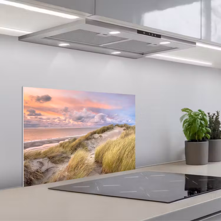 Strand - Zee - Duin - Zonsondergang keuken achterwand spatscherm klein -3d_schuin
