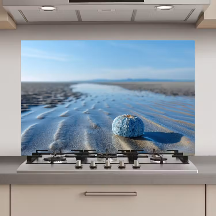 Strand - Schild - Water - Blauw keuken achterwand spatscherm klein -3d_website