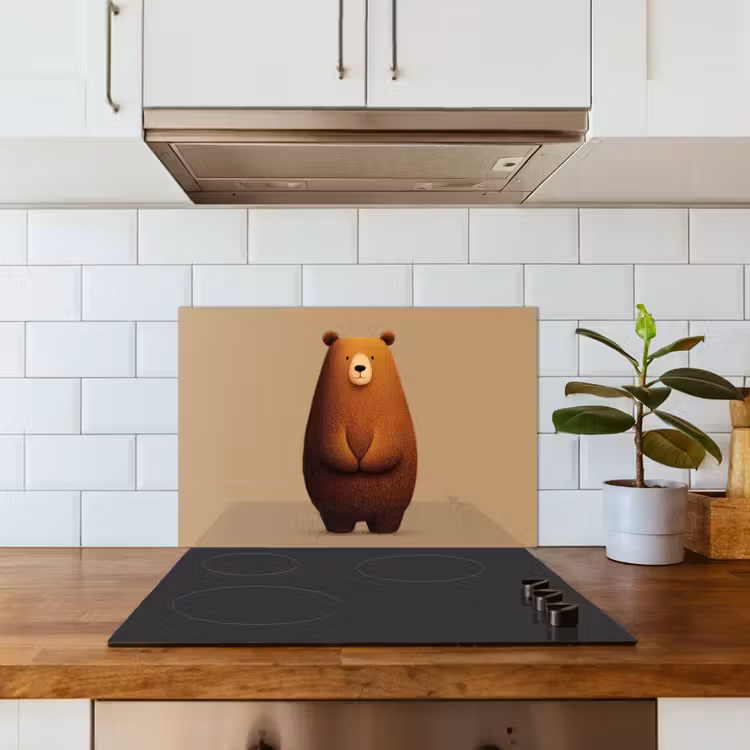 Beer - Minimalistisch - Bruin keuken achterwand spatscherm klein -sfeer2