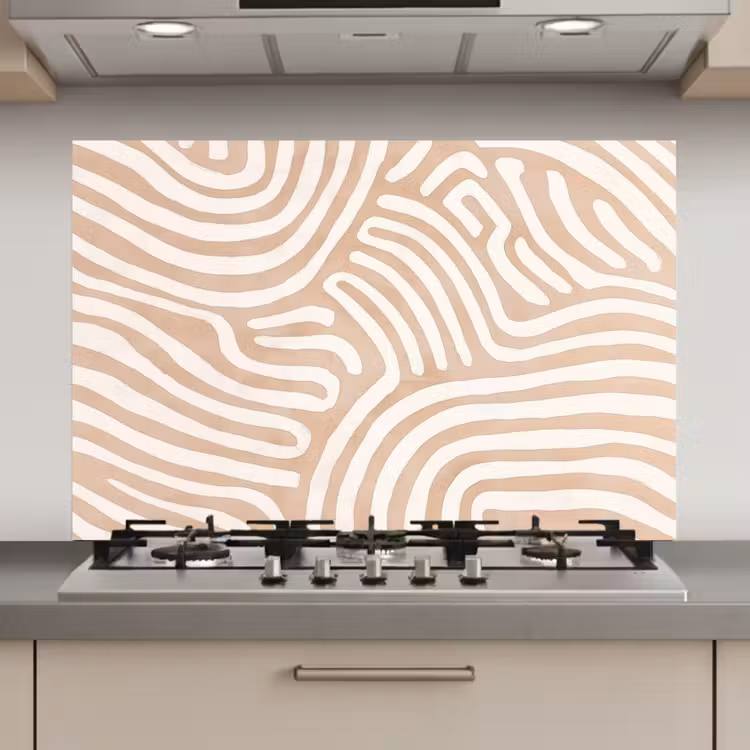 Beige - Aardspatroon keuken achterwand spatscherm klein -3d_website