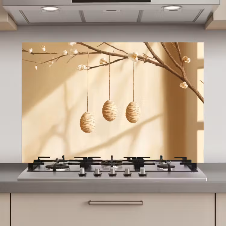 Beige - Paastak - Eieren keuken achterwand spatscherm klein -3d_website