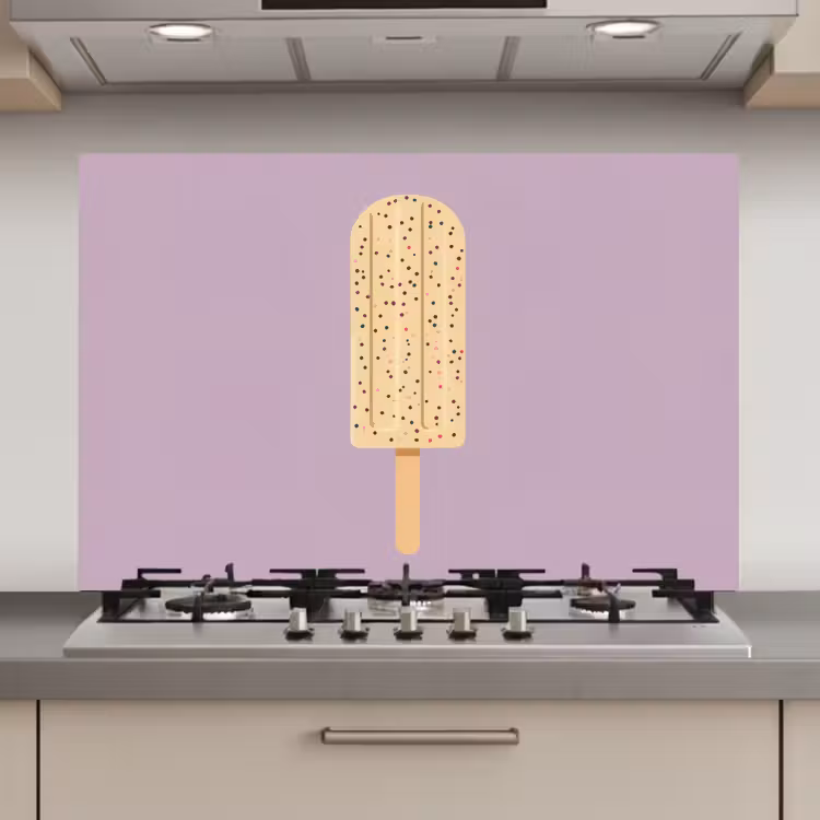 Beige - Ijsje - Spikkels keuken achterwand spatscherm klein -3d_website