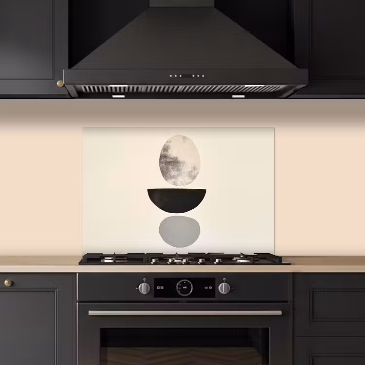 Beige - Japandi - Wabi sabi keuken achterwand spatscherm klein -sfeer1
