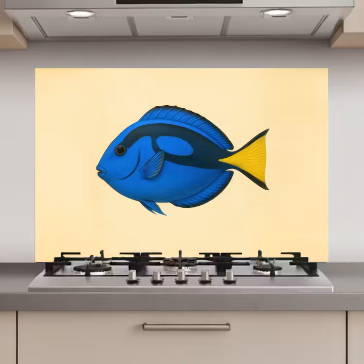 Blauw - Dory - Vis - Staartvin keuken achterwand spatscherm klein -3d_website