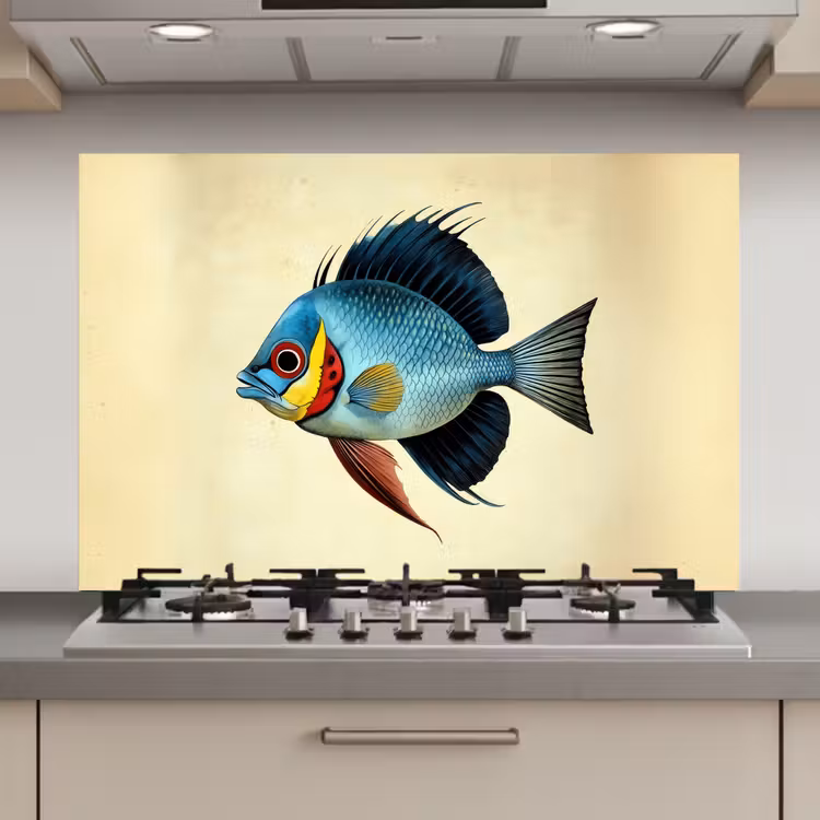 Blauw - Kieuwen - Vis - Illustratie keuken achterwand spatscherm klein -3d_website