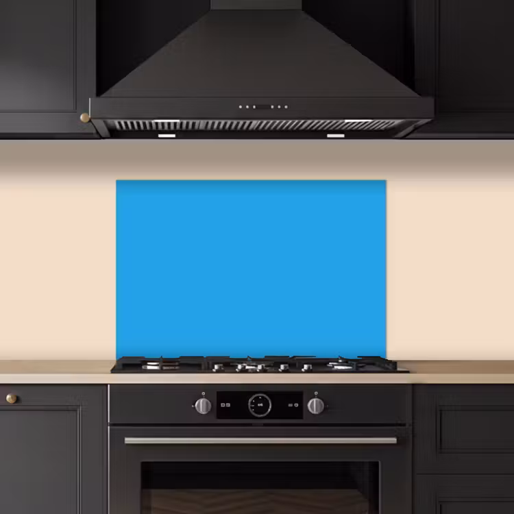 Blauw - Licht - Kleuren keuken achterwand spatscherm klein 900 -sfeer1