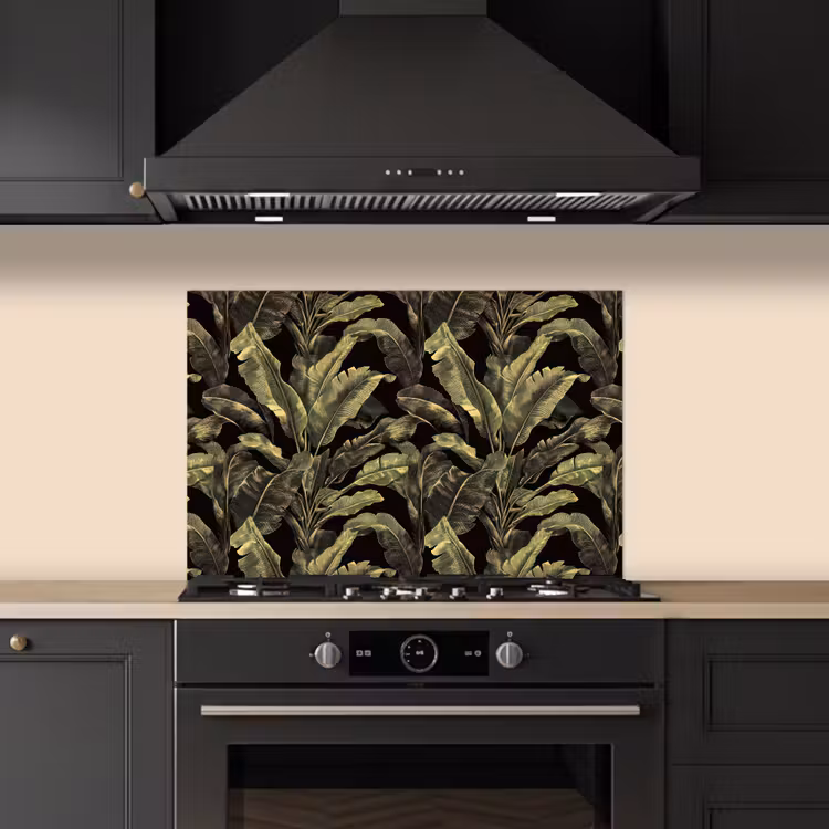 Botanisch - Bladeren - Groen keuken achterwand spatscherm klein 900 -sfeer1