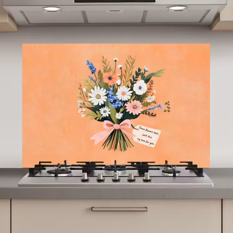 Boeket - Strikje - Quote keuken achterwand spatscherm klein -3d_website
