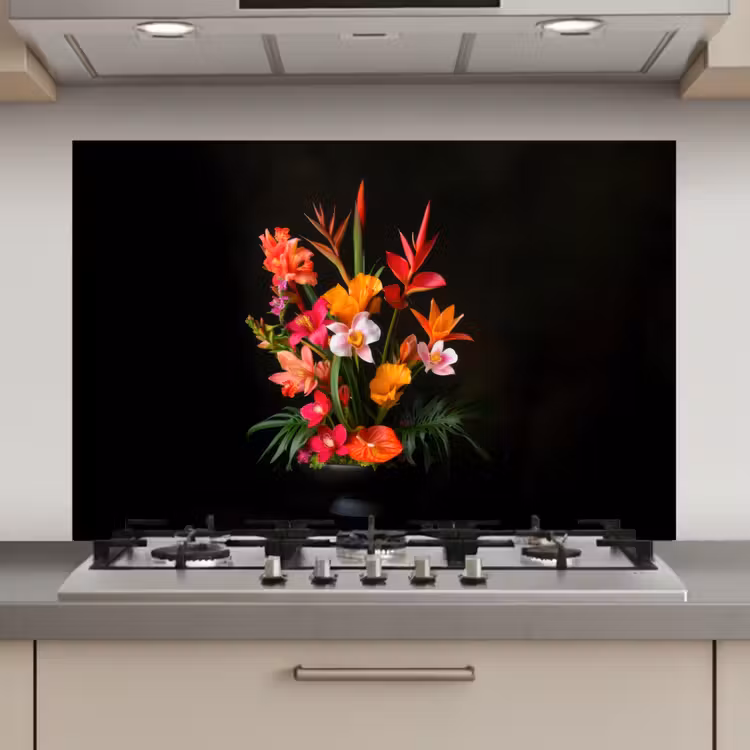 Boeket - Bloemen - Exotisch keuken achterwand spatscherm klein -3d_website
