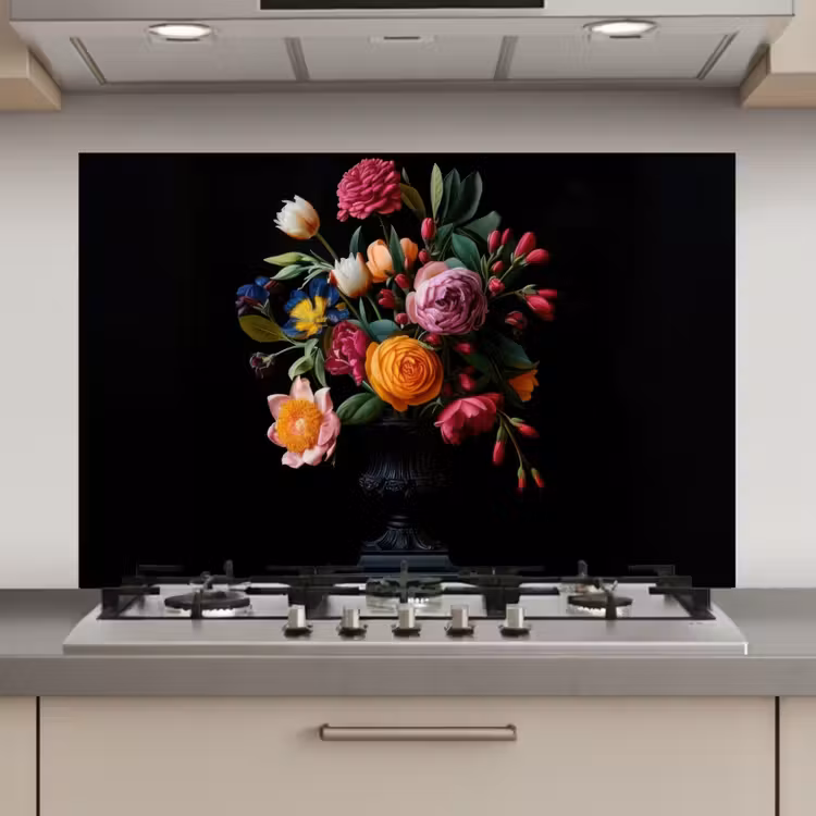 Boeket - Romantisch - Kleurrijk keuken achterwand spatscherm klein -3d_website