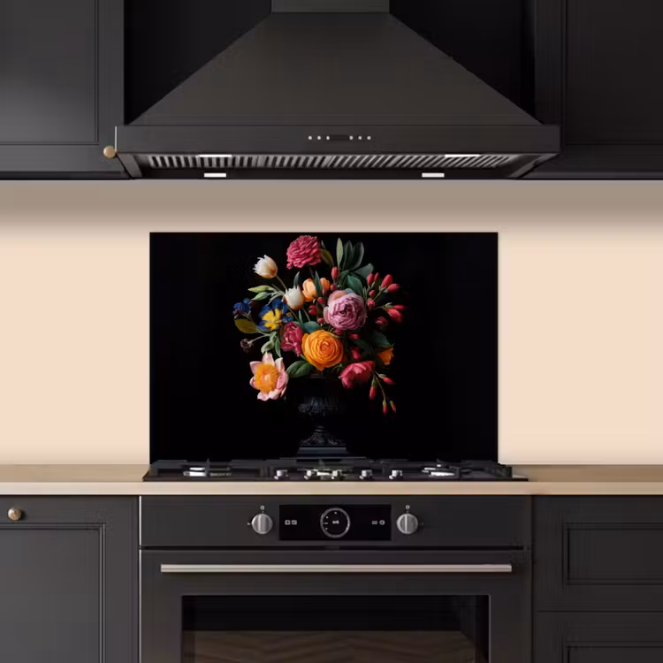 Boeket - Romantisch - Kleurrijk keuken achterwand spatscherm klein -sfeer1