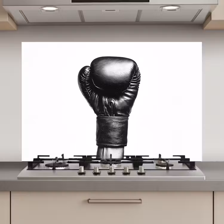 Bokshandschoen - Zwart - Hand keuken achterwand spatscherm klein -3d_website
