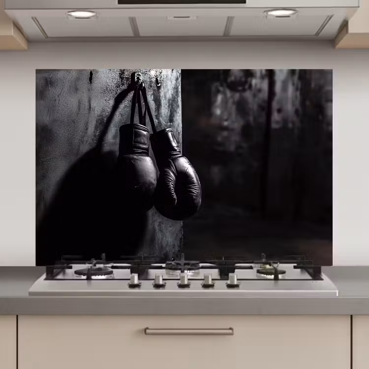 Bokshandschoenen - Muur - Duister - Zwart keuken achterwand spatscherm klein -3d_website