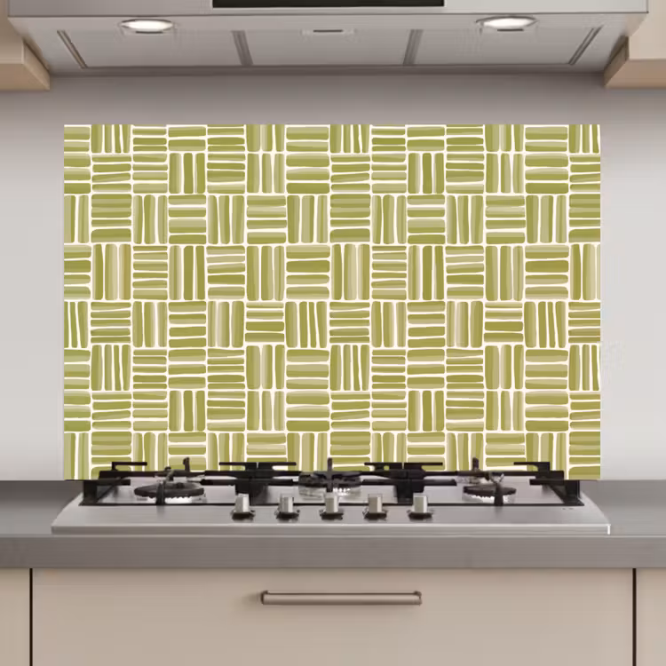 Vlecht - Patroon - Groen keuken achterwand spatscherm klein 900 -3d_website