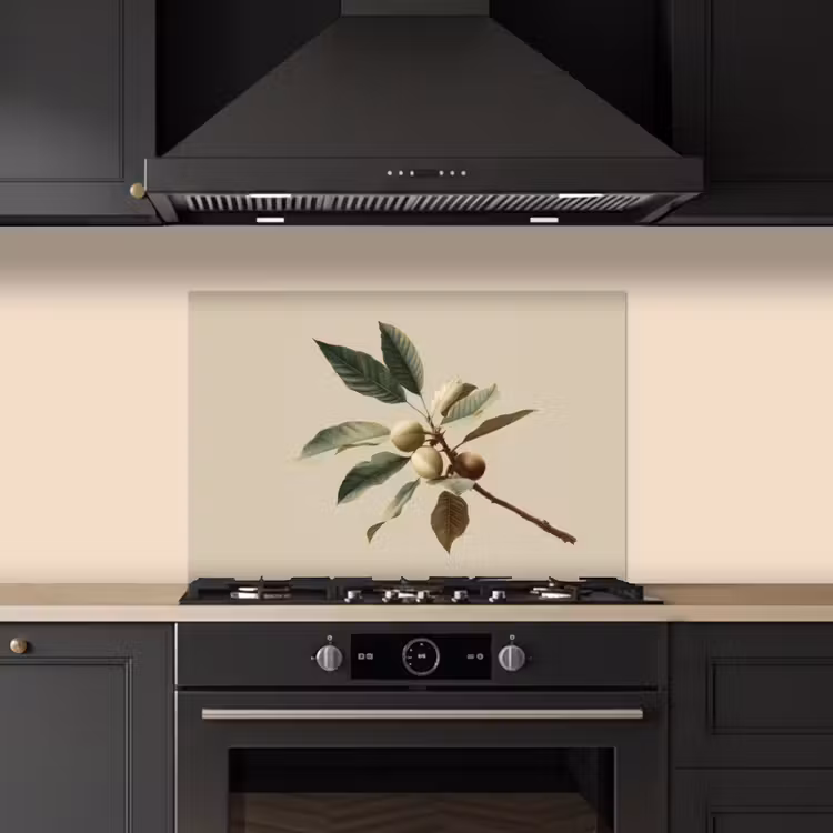 Tak - Groene Bladeren - Vruchten keuken achterwand spatscherm klein -sfeer1