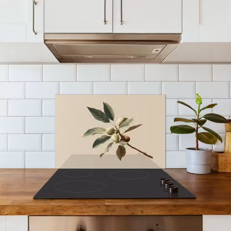 Tak - Groene Bladeren - Vruchten keuken achterwand spatscherm klein -sfeer2