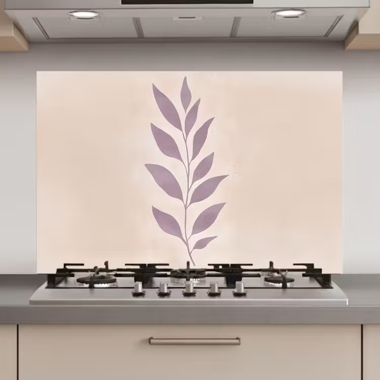 Tak - Bladeren - Minimalistisch - Beige keuken achterwand spatscherm klein -3d_website