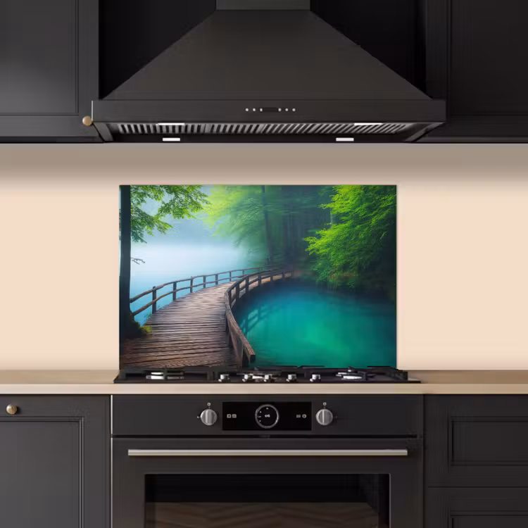 Brug - Water - Rivier - Bos keuken achterwand spatscherm klein -sfeer1