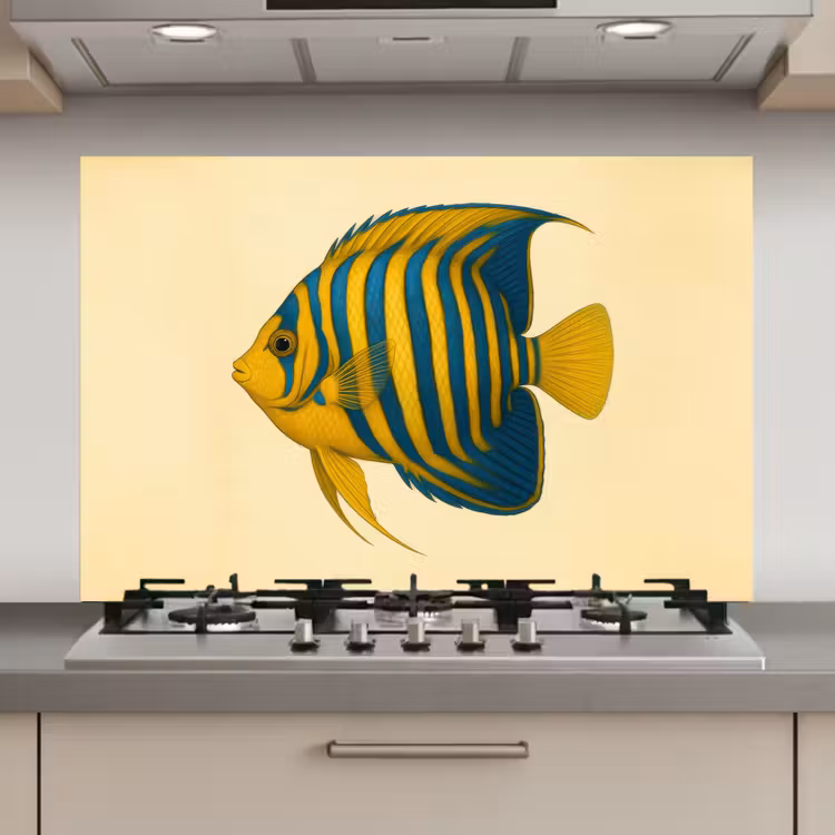 Felgeel - Vis - Strepen - Vinnen keuken achterwand spatscherm klein -3d_website