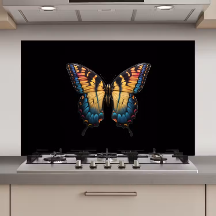 Vlinder - Kleurrijk - Speels keuken achterwand spatscherm klein -3d_website