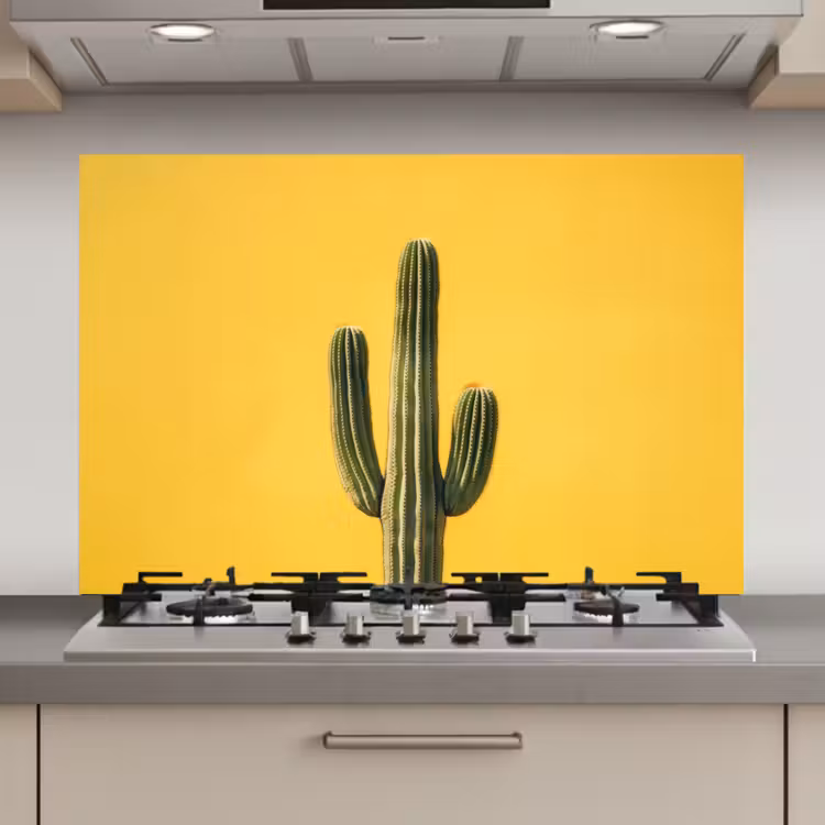 Cactus - Groen - Minimalistisch keuken achterwand spatscherm klein -3d_website