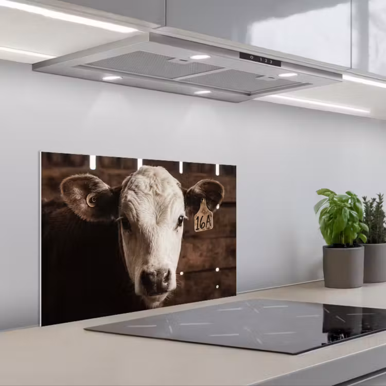 Kalf - Oormerk - Houten stal keuken achterwand spatscherm klein -3d_schuin