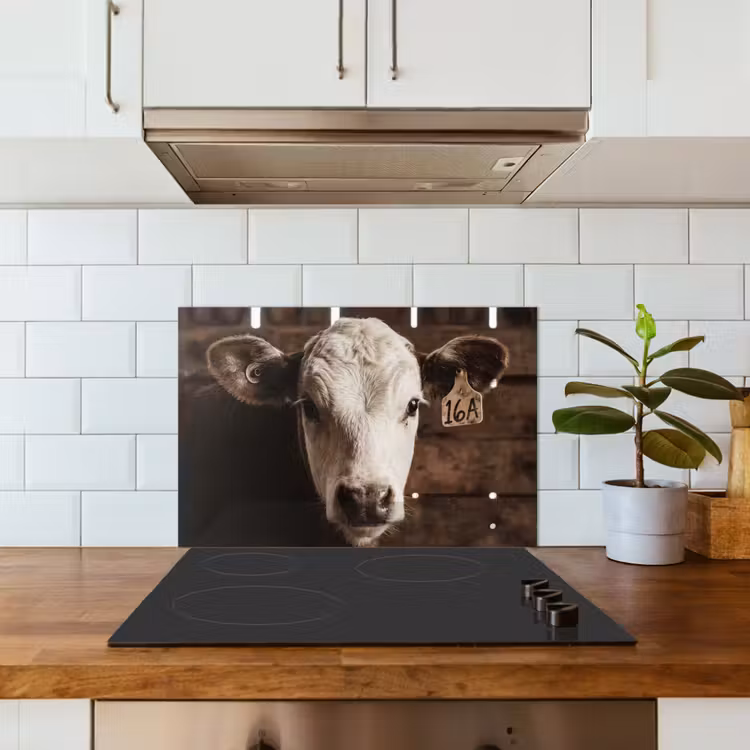 Kalf - Oormerk - Houten stal keuken achterwand spatscherm klein -sfeer2