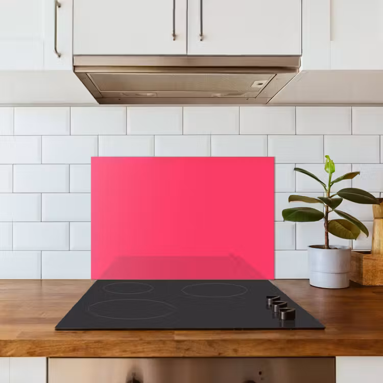 Karmijn - Kleuren - Palet - Roze keuken achterwand spatscherm klein 900 -sfeer2