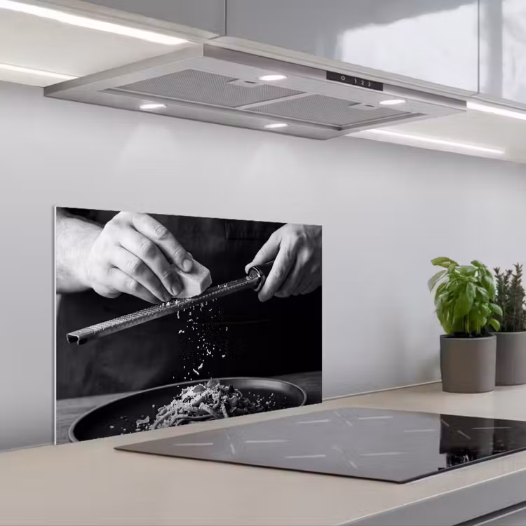 Kaas - Pasta - Rasp keuken achterwand spatscherm klein -3d_schuin