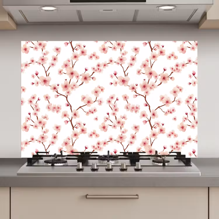 Kersenbloesem - Takken - Roze keuken achterwand spatscherm klein 900 -3d_website