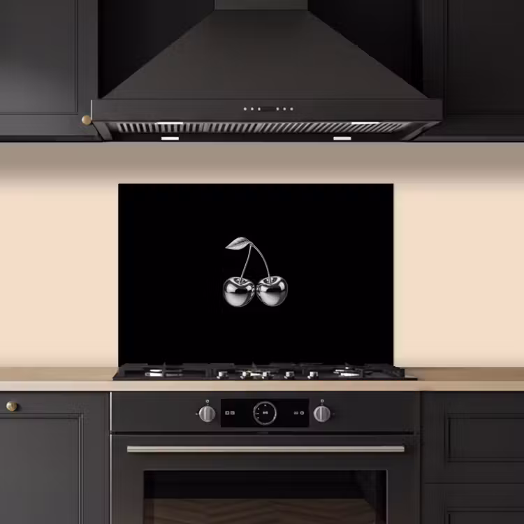 Kers - Luxueus - Metallic keuken achterwand spatscherm klein -sfeer1
