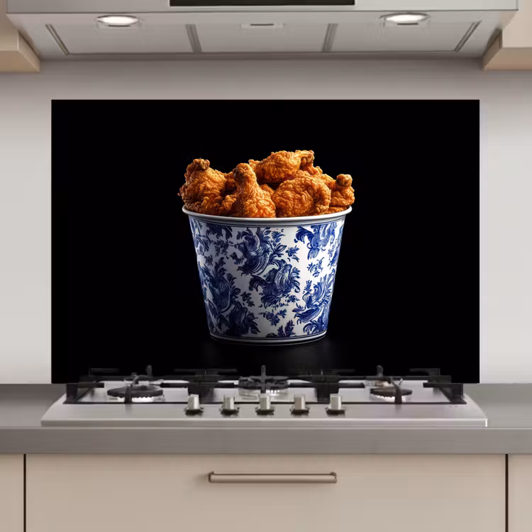 Kip - Bucket - Delfts blauw - Lekker keuken achterwand spatscherm klein -3d_website