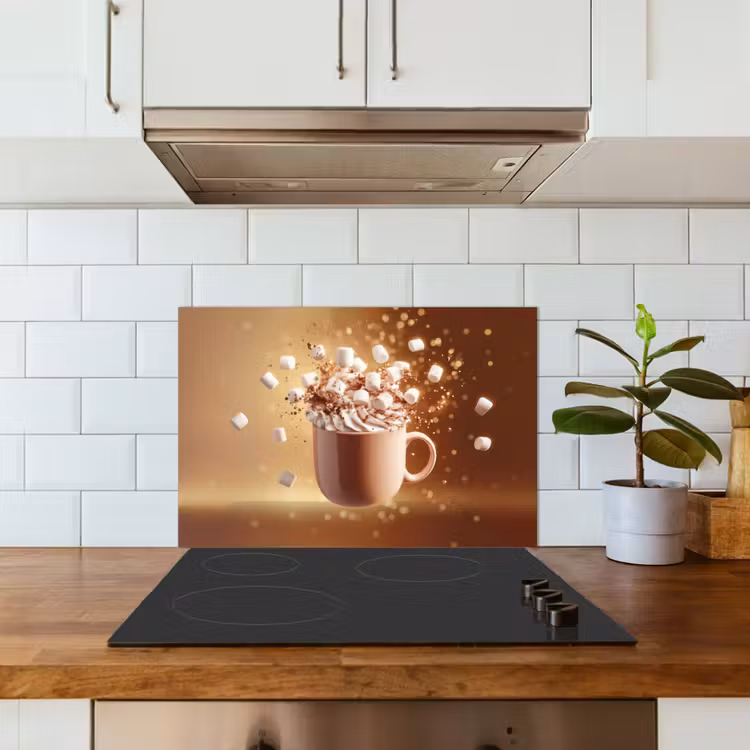 Chocomelk - Drinken - Warm - Bruin keuken achterwand spatscherm klein -sfeer2