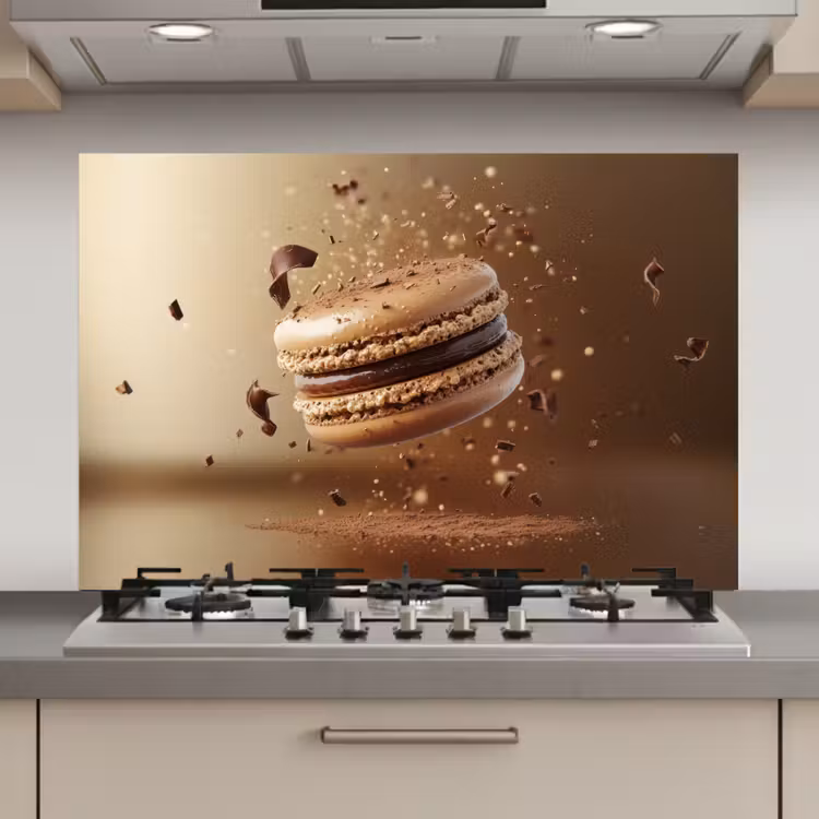 Chocolade - Macarons - Eten - Snoep keuken achterwand spatscherm klein -3d_website
