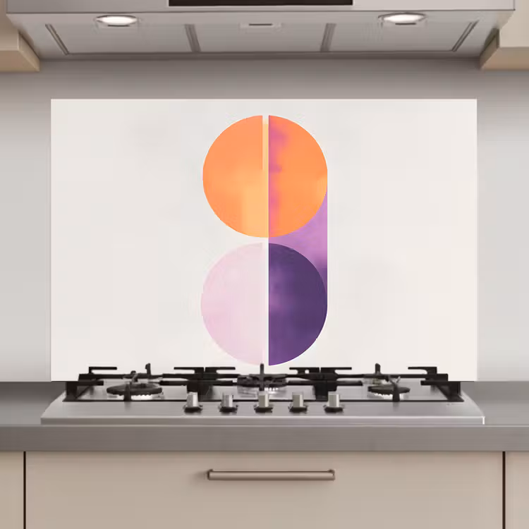 Cirkels - Abstract - Paars keuken achterwand spatscherm klein -3d_website