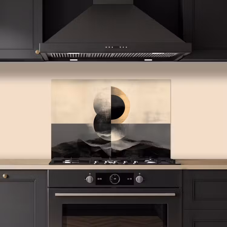Cirkels - Schaduw - Abstract keuken achterwand spatscherm klein -sfeer1