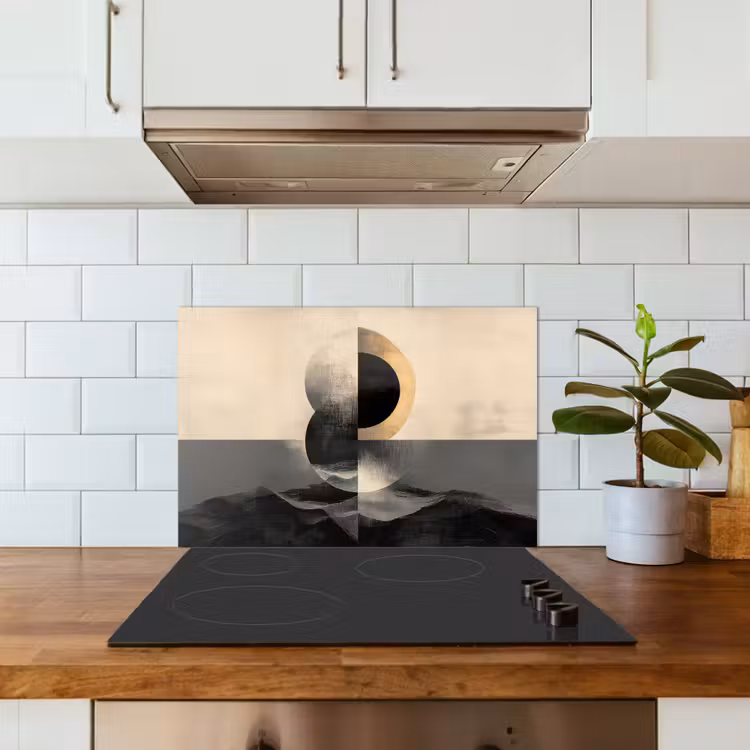 Cirkels - Schaduw - Abstract keuken achterwand spatscherm klein -sfeer2
