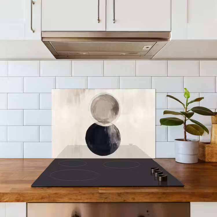 Cirkels - Vorm - Beige - Abstract keuken achterwand spatscherm klein -sfeer2