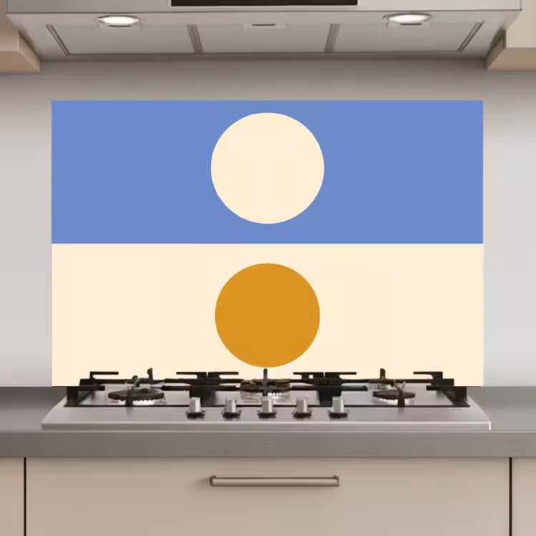 Cirkels - Symmetrisch - Wit - Blauw- Geel keuken achterwand spatscherm klein -3d_website